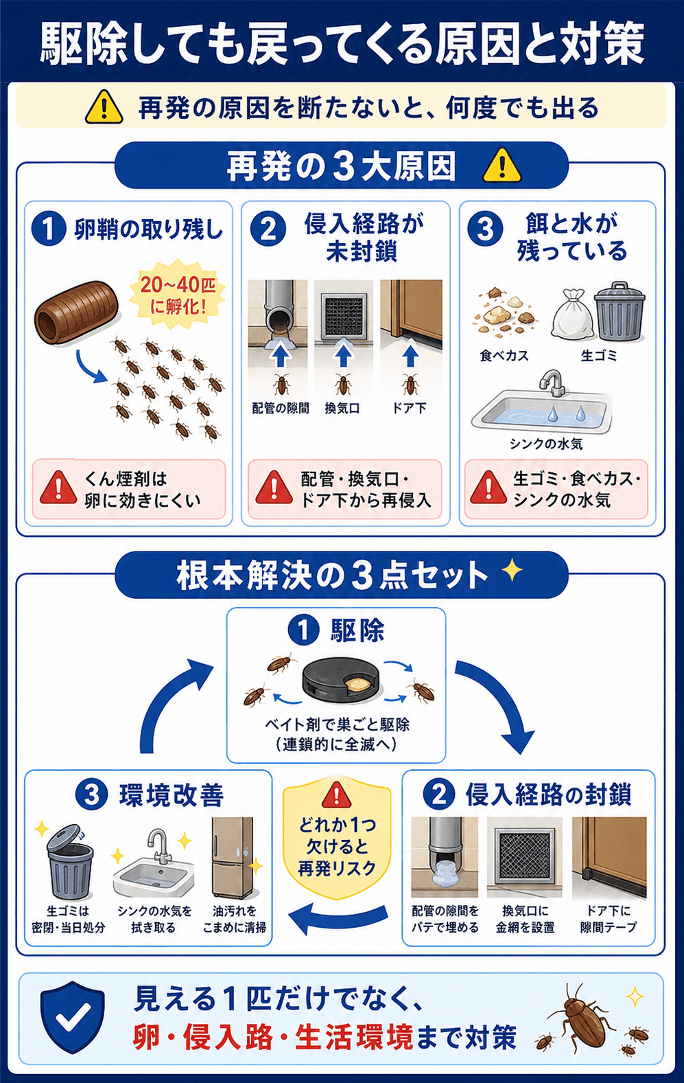 駆除しても戻ってくる原因と対策