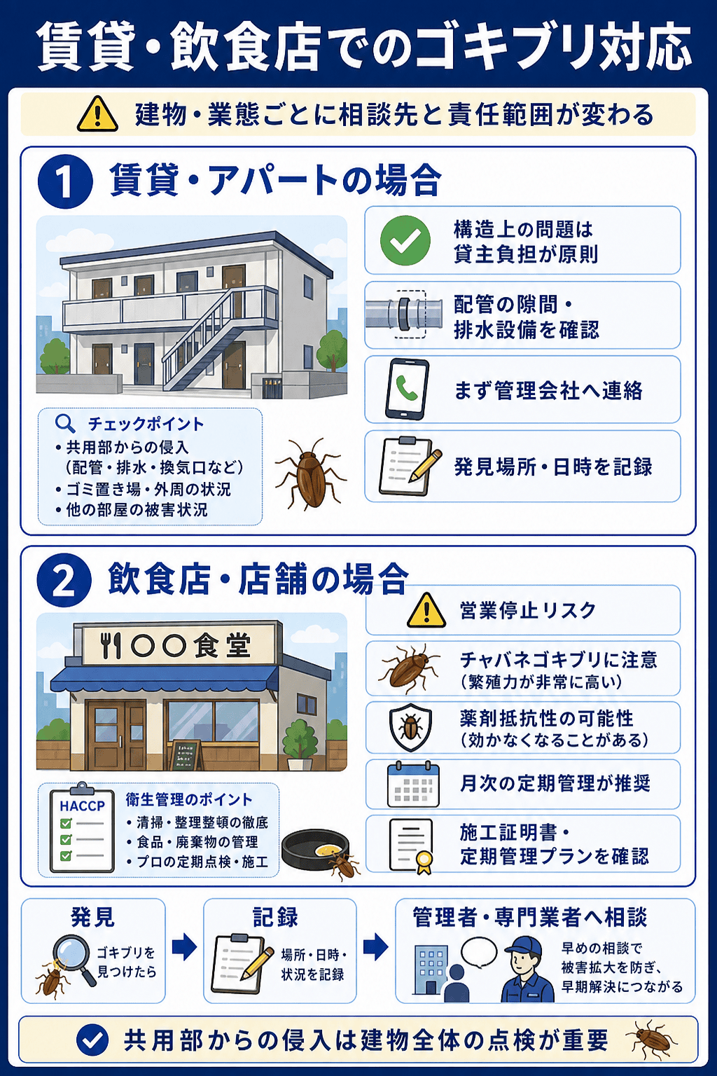 賃貸・飲食店でのゴキブリ対応