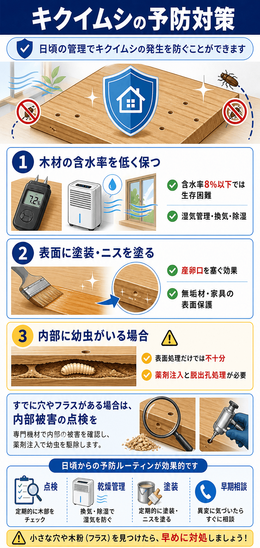 キクイムシの予防対策