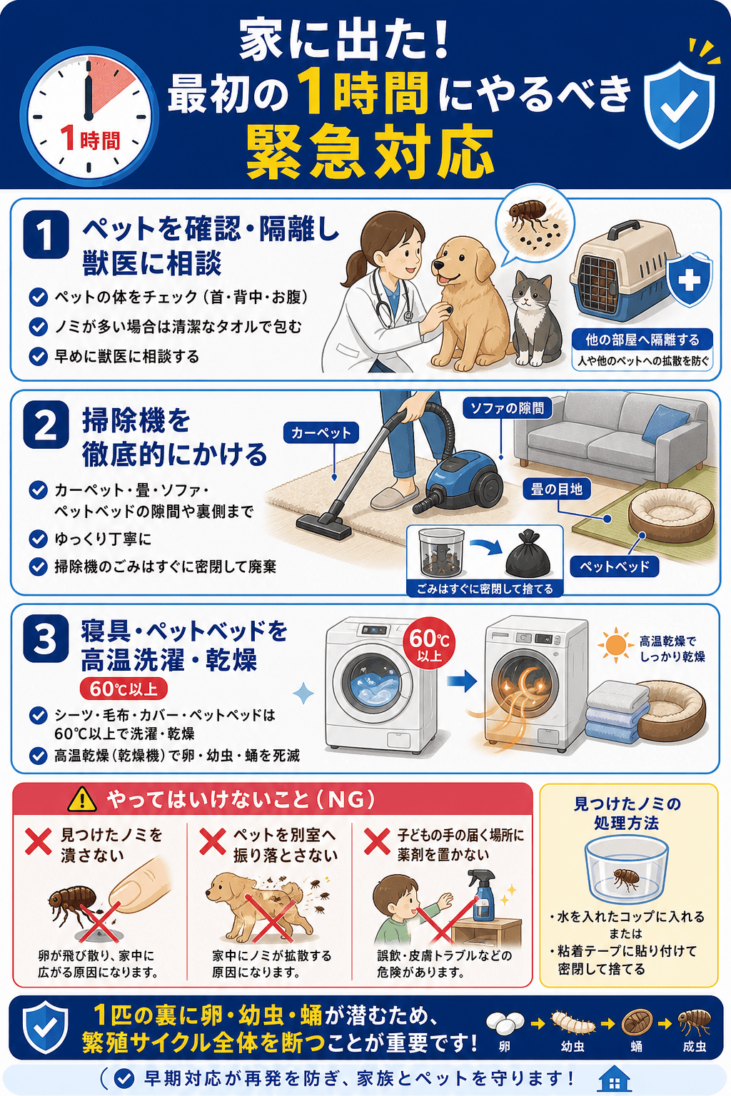 家に出た！最初の1時間にやるべき緊急対応