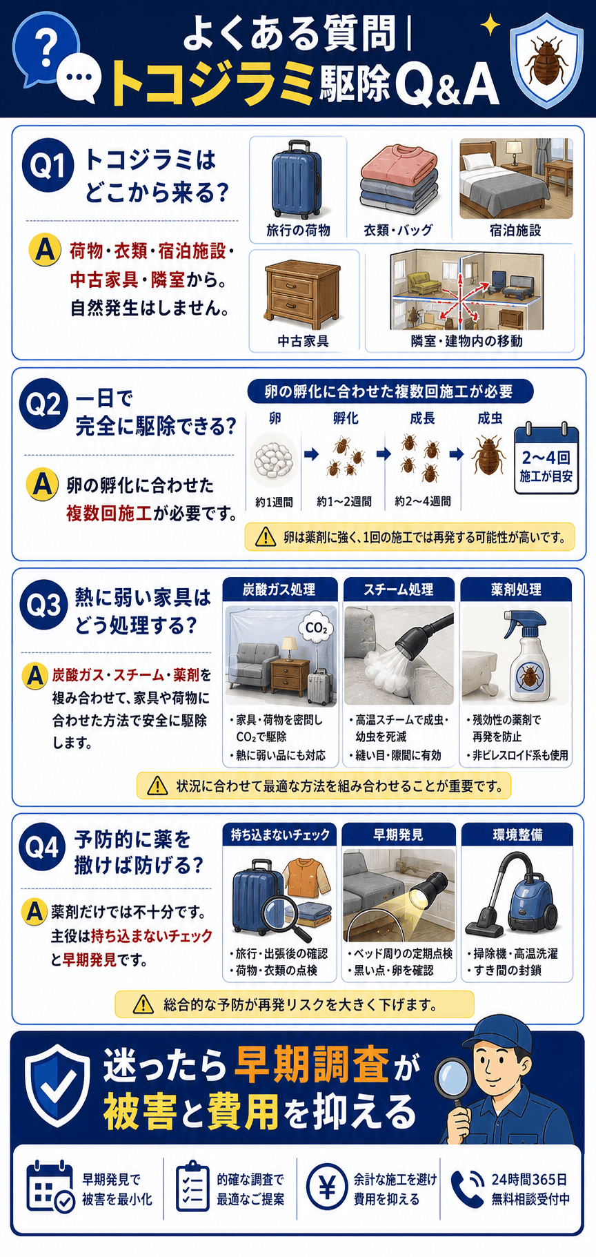 よくある質問（トコジラミ駆除Q&A）